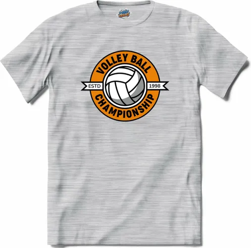 Volleybal championship sport - T-Shirt - Heren - Donker Grijs - Gemêleerd