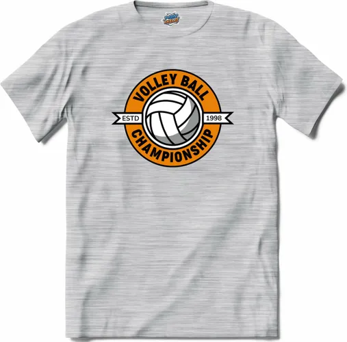 Volleybal championship sport - T-Shirt - Meisjes - Donker Grijs - Gemêleerd
