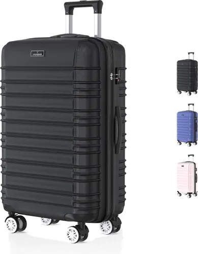 Voyagoux® AVALON - Handbagage Reiskoffer - 39L - Koffers - Reiskoffer met wielen -Zwart - TSA Slot