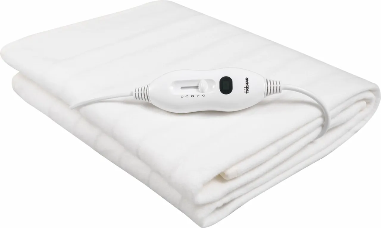 Warmtedeken 1 persoons - Tristar BW-4751 - Elektrische deken - Warmte deken elektrisch - 150x70 cm - 3 warmteinstellingen - Geschikt voor wasmachine -...