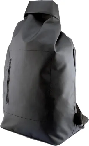 Waterdichte vegan duffel bag/plunjezak/dry bag 30 liter zwart - Waterdichte reistassen
