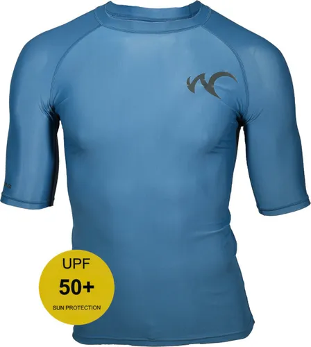 Watrflag Rashguard Barcelona - Heren - Blauw - UV beschermend surf shirt bodyfit