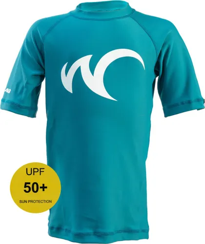 Watrflag Rashguard Valencia Kids - Petrol - UV beschermend surf shirt korte mouw