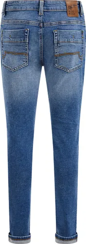 WE Fashion Jongens slim fit jeans met stretch - Donkerblauw