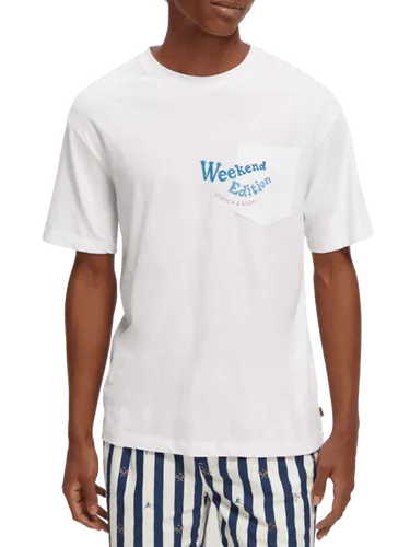 Weekend Edition Pocket T-shirt - Maat XXL - Multicolor - Man - T-shirt - Scotch & Soda