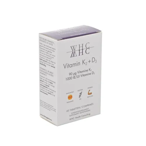 WHC Vitamine K2 90µg + D3 1000 IU 60 Tabletten