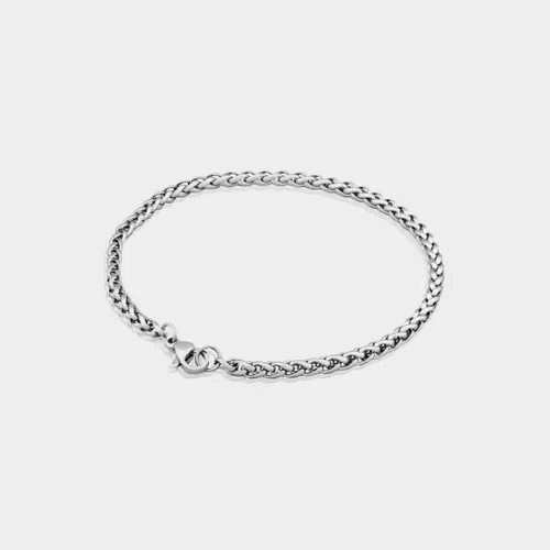 Wheat Armband 3 mm - Zilveren Schakelarmband - 21 cm lang - Armband Heren - Olympus Jewelry