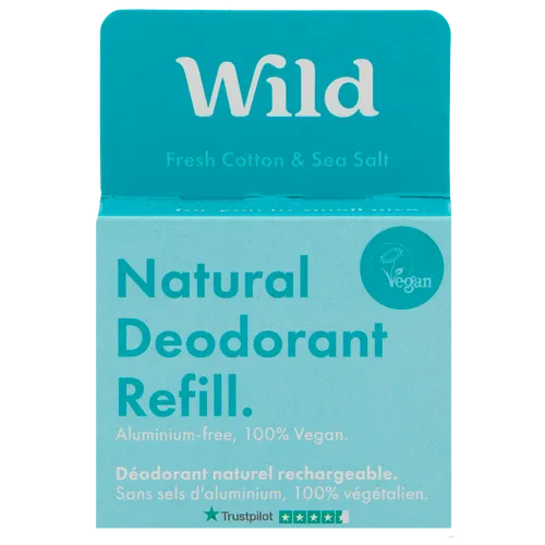 Wild Deodorant Fresh Cotton & Sea Salt navulling - 40g