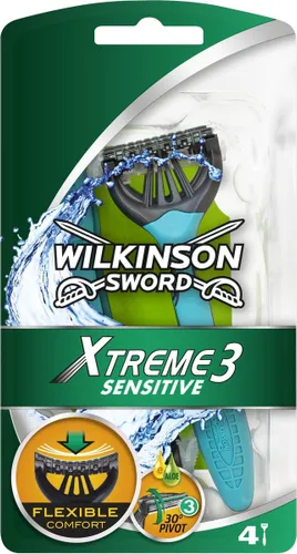 Wilkinson Sword Extra 3 Sensitive - 4 stuks - Wegwerpscheermesjes