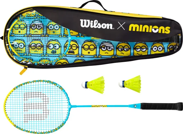 Wilson Minions 2.0 Badminton Set WR105710F2, Unisex, Blauw, rakiety do badmintona, maat: One size
