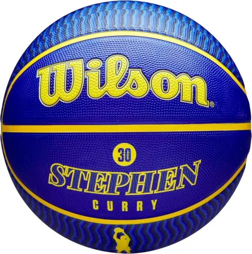 Wilson NBA Player Icon Stephen Curry Outdoor Ball WZ4006101XB7, Unisex, Blauw, basketbal, maat: 7