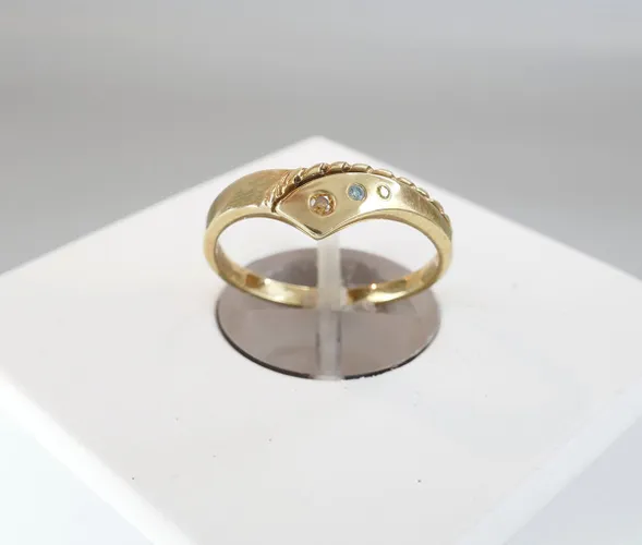 Wit gouden Christian zirkonia ring