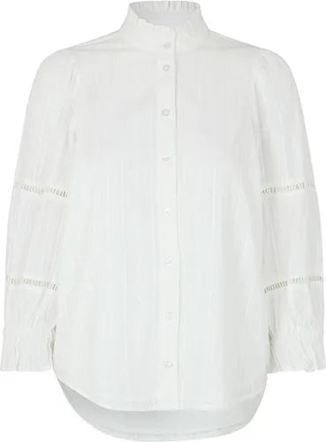 Witte blouse met pofmouw Calaris - mbyM