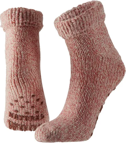 Wollen huis sokken anti-slip voor meisjes roze