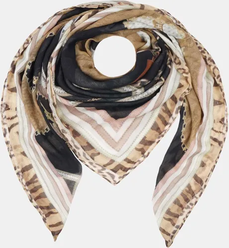 Wollen sjaal Zürich luipaard- en slangenpatroon met riemdetails