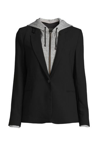 Women's Crepe Suit Jacket With Detachable Facing Black