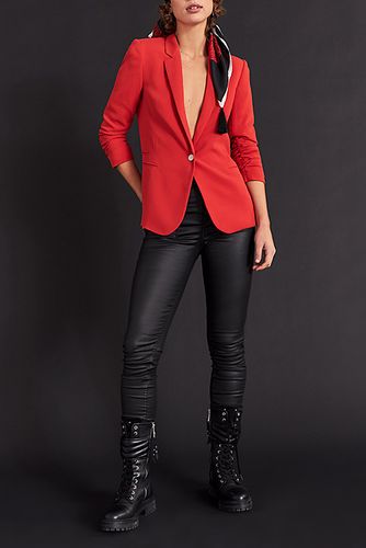 Women's Red Crepe Suit Jacket