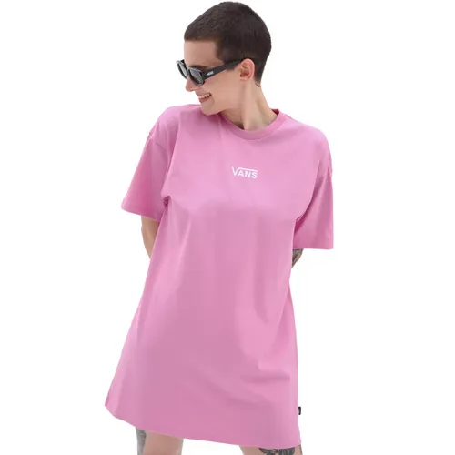 Womens Center Vee Tee Dress Cyclamen Pink - S