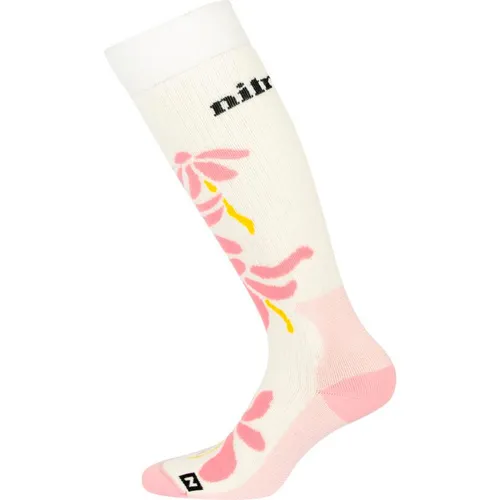 Womens Cloud 5 Snowboard Socks Cream/Pink - 38-42