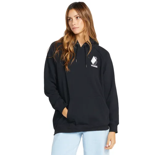 Womens Truly Stoked BF Pullover Black - L