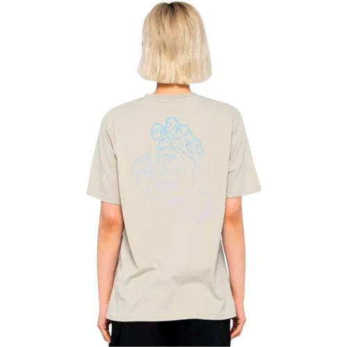 Womens Void Hand Fade T-Shirt Silver - L