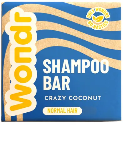 WONDR shampoo bar - Crazy Coconut - Hydraterend - Alle haartypes - Tropische geur - Sulfaatvrij - 55g