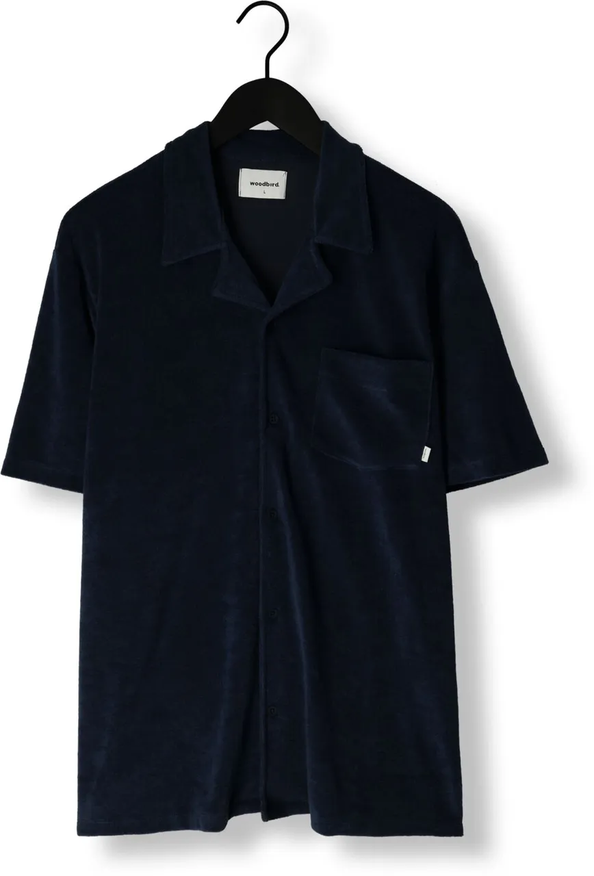 WOODBIRD Heren Polo's & T-shirts Mays Towel Shirt - Donkerblauw