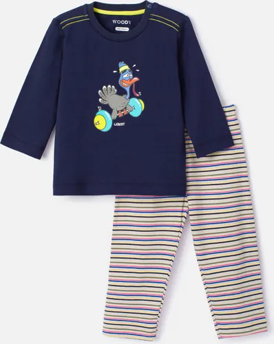 Woody pyjama baby unisex - donkerblauw - kalkoen - 232-10-PLU-S/839