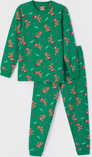 Woody pyjama jongens - groen kerst - 232-18-CPA-Z/971