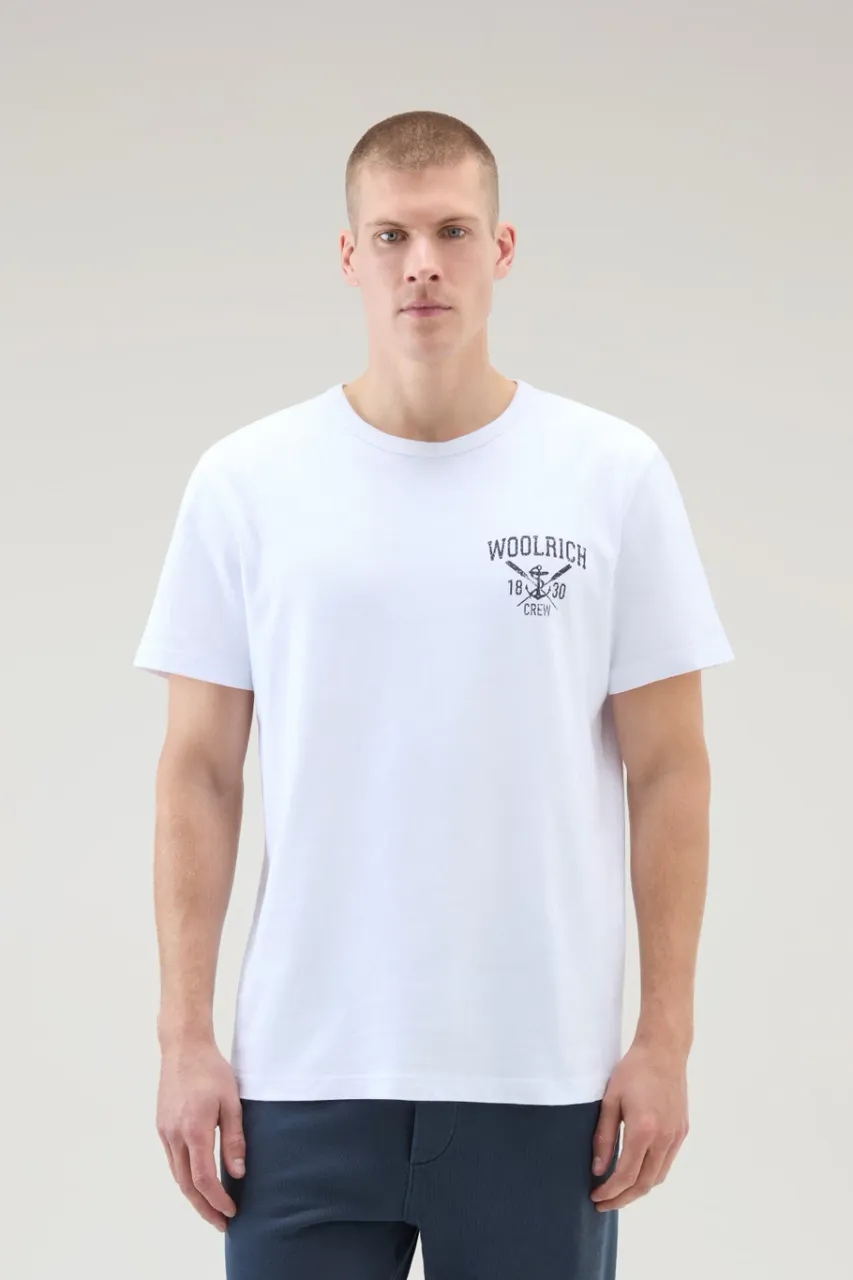 Woolrich Men navy logo t-shirt