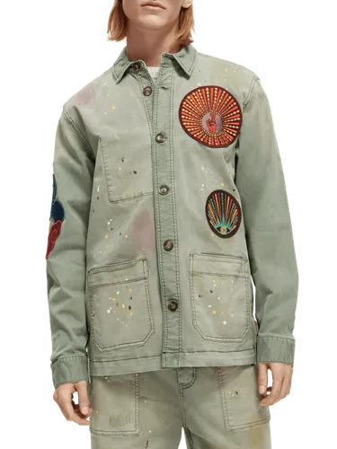 Worker jacket with special washing and badges - Maat XL - Multicolor - Man - Jas - Scotch & Soda