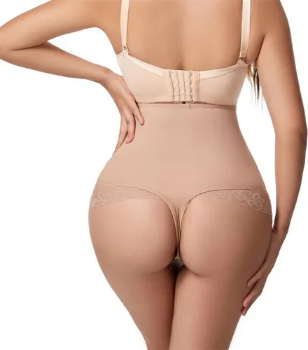 Wow Peach - Hoge Taille Buik Control Slip - Shapewear - Hip Lift - Corrigerend Ondergoed - Nude - 3XL