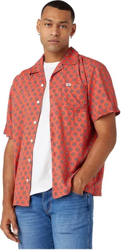 Wrangler 1 Pocket Resort Oversized Shirt Met Korte Mouwen Oranje XL Man