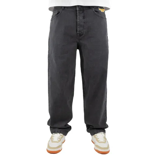 X-Tra Baggy Denim Washed Grey Jeans - W27-L32