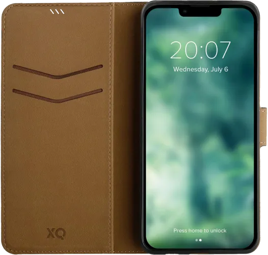XQISIT Wallet Case Apple iPhone 15 Book Case Zwart