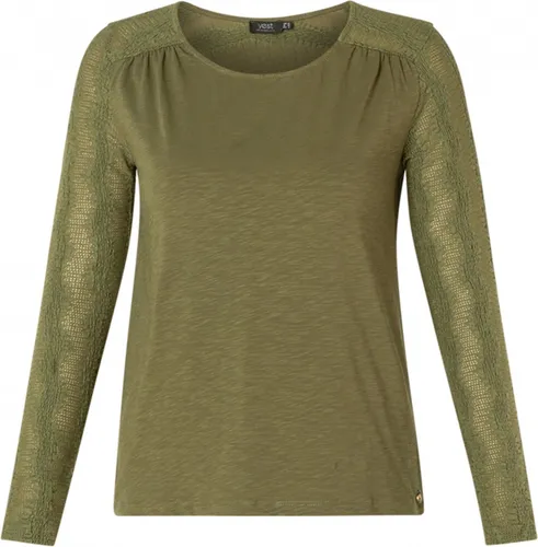 YESTA Vanna Jersey Shirt - Army Green