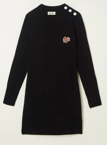 Zadig&Voltaire Kids Trui-jurk met ronde hals in kasjmierblend - Zwart
