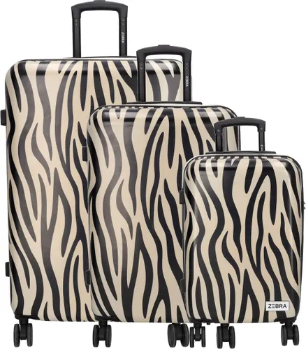 Zebra Trends Animal Travel Kofferset - 3 delig - TSA slot - Zebra
