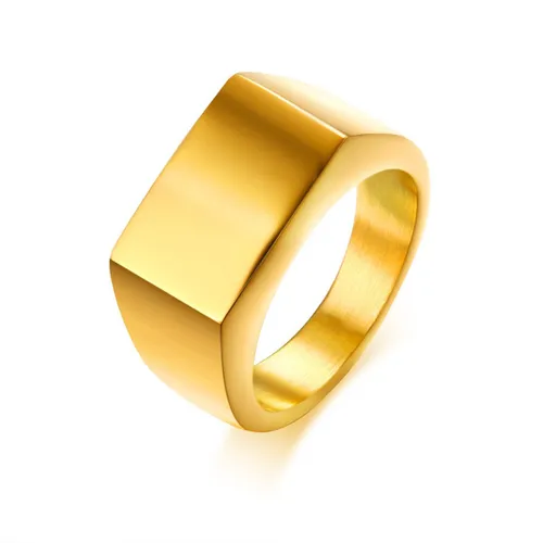 Zegelring goud Mauro Vinci - Ringen goud heren - met geschenkverpakking - Gouden zegel ring - maat 8