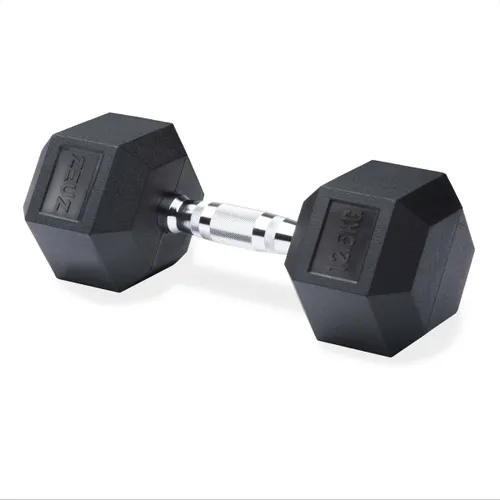 ZEUZ Hexa Dumbbell 1 Stuk 12,5 KG – Hexagon Gewichten – Krachttraining Dumbell geschikt voor CrossFit & Fitness