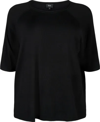 ZIZZI CACARRIE, 3/4, PULLOVER Dames Blouse - Black