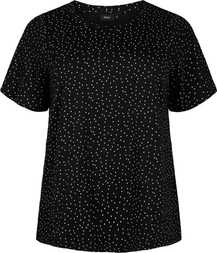 ZIZZI MCASEY S/S STRAIGHT TEE Dames T-shirt - Black