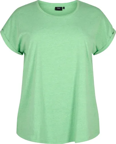 ZIZZI MKATJA, S/S, NEON TEE Dames T-shirt - Green