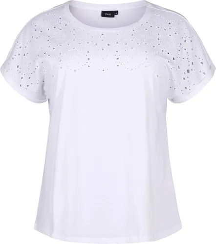ZIZZI VSOFIA SS T-SHIRT Dames T-shirt - White