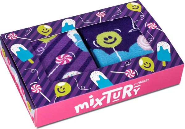 Zooksy mixTURY - Unisex Sokken - Sweets - 2-pack - Giftbox