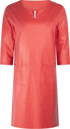 Zoso Jurk Ingrid Coated Luxury Dress 241 0019 Red Dames