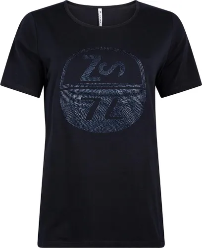 Zoso T-shirt Destiny T Shirt With Studs 241 0008 Navy Dames