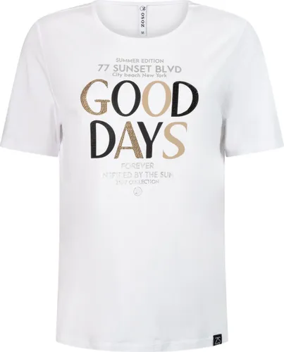 Zoso T-shirt Sunset T Shirt With Print 242 0016 0007 White Sand Dames