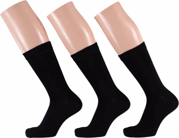 Zwarte dames sokken 12 paar